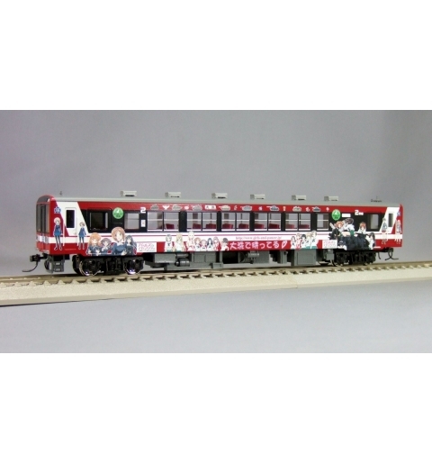 エンドウ 鹿島臨海鉄道6018形（ガールズ＆パンツァーラッピング塗装2号車・M）　 真鍮製 スケール：1/80 レール幅16.5mmゲージ（HOゲージ）